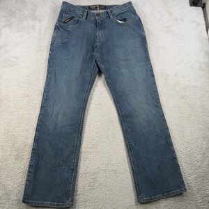 Ariat Jeans Mens 30x32 Blue Rebar M4 Relaxed Straight Leg Denim Cowboy Western